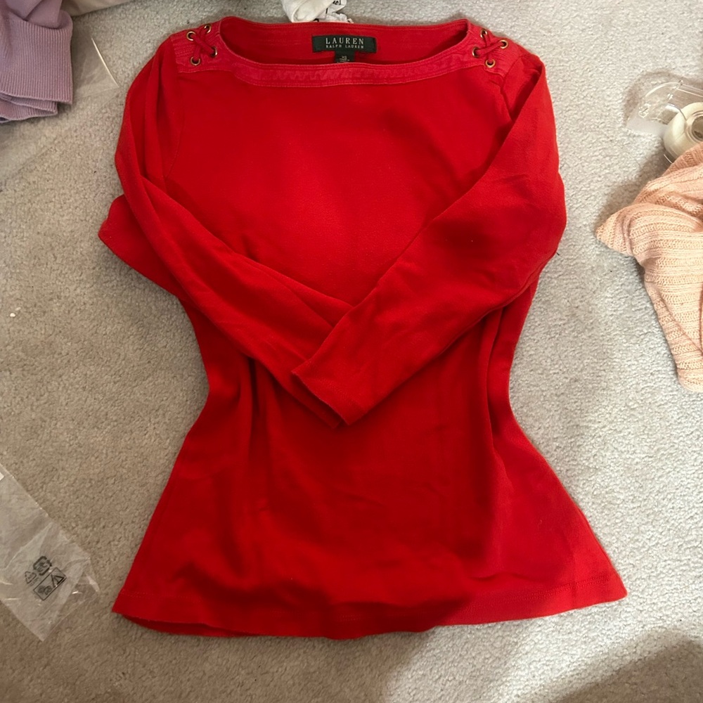 Ralph Lauren Vibrant Red Women's Blouse